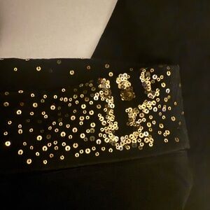 PINK Victoria's Secret Black Leggings with Gold Accents
